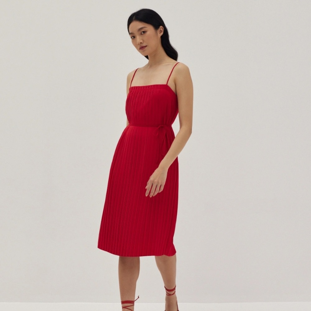 Pleated Column Dress NWT